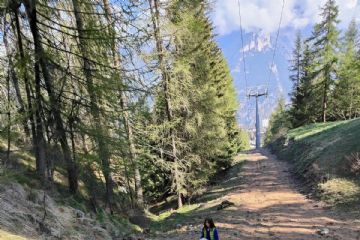 Disegno di persona che raccolgie carta e scritte varie