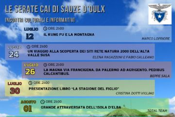 Locandina serate del CAI di Sauze d'Oulx