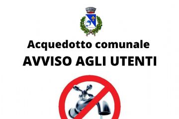 Sospensione temporanea erogazione dell'acqua potabile in alcune zone