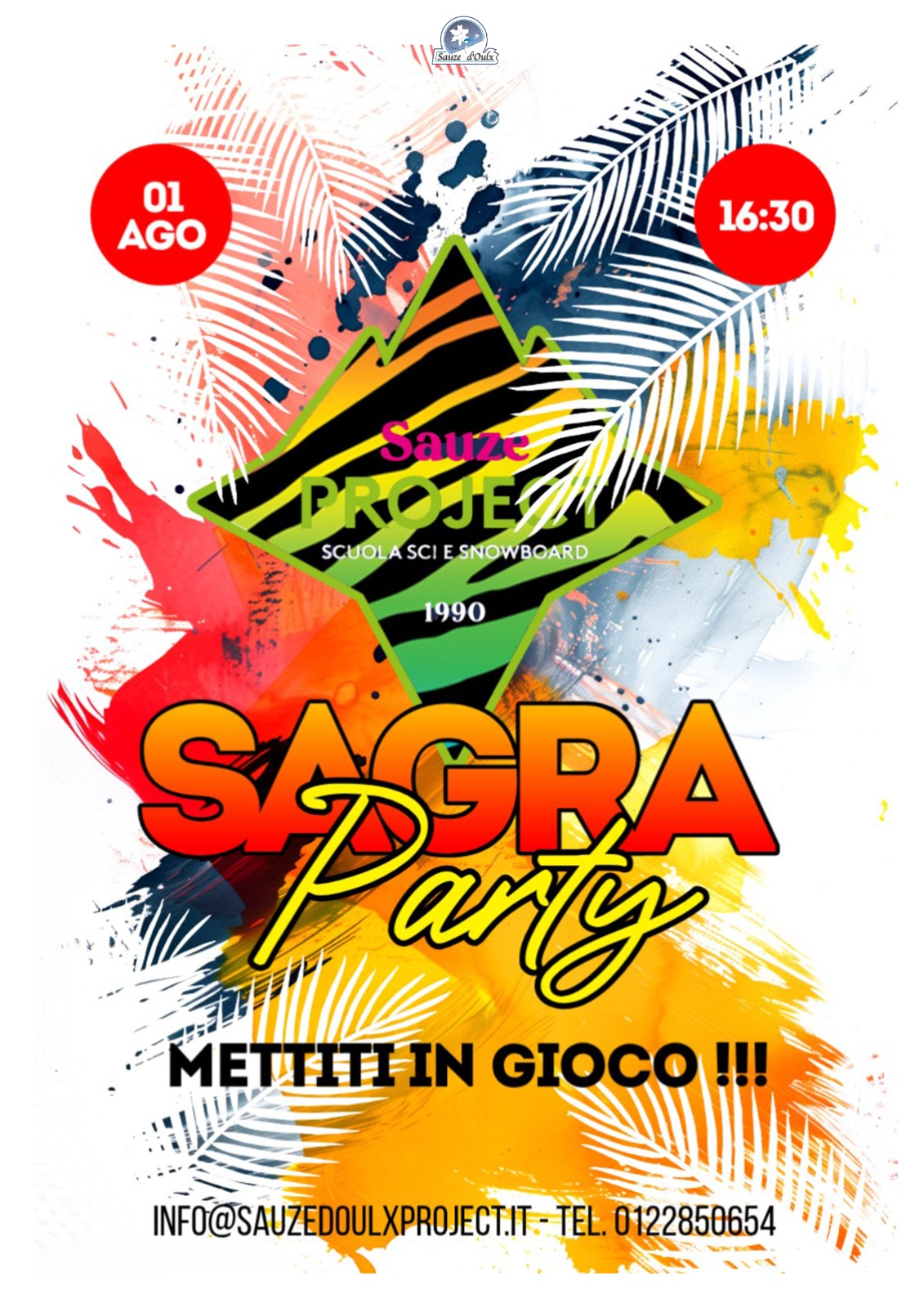 Locandina Sagra Party Sauze Project 